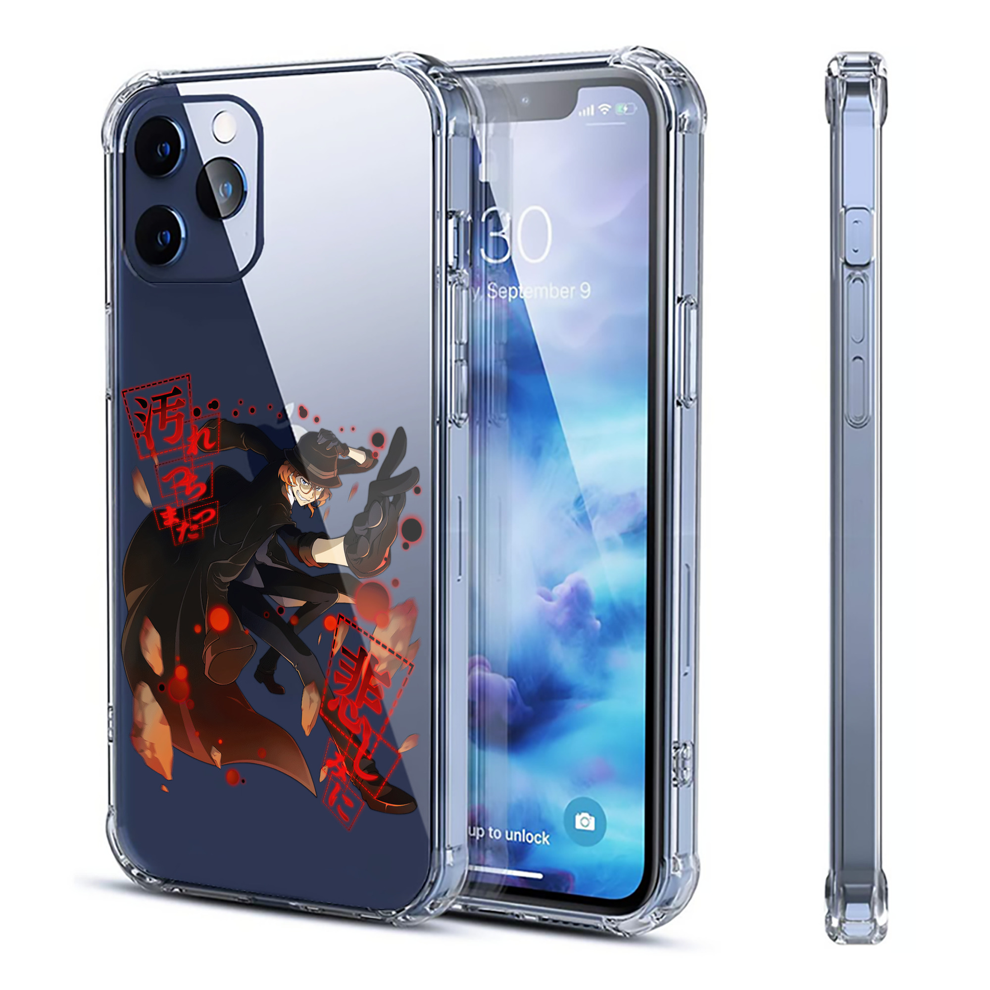 （画像用） 文豪ストレイドッグス Bungo Stray Dogs 【iPhone 12シリーズ対応】透明スマホケース（クリアソフトケース）